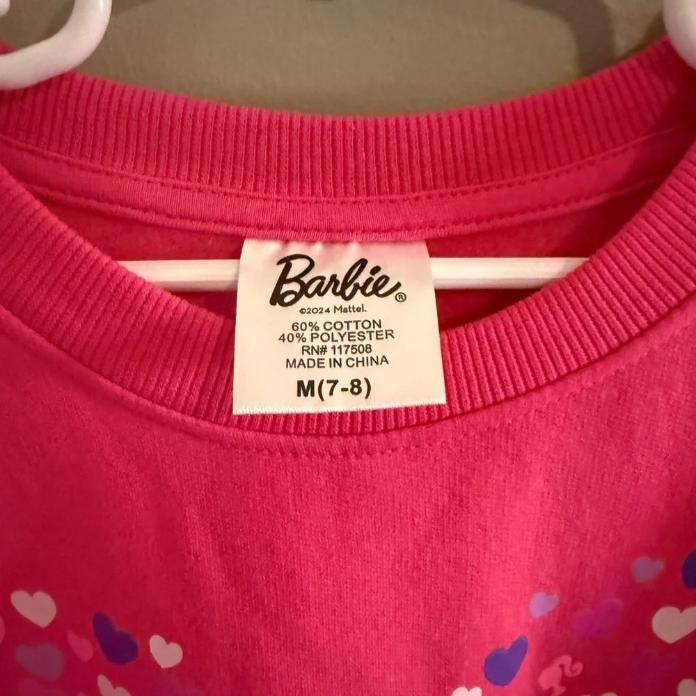 NWT Barbie Pink and Purple Crew Neck Sweatshirt